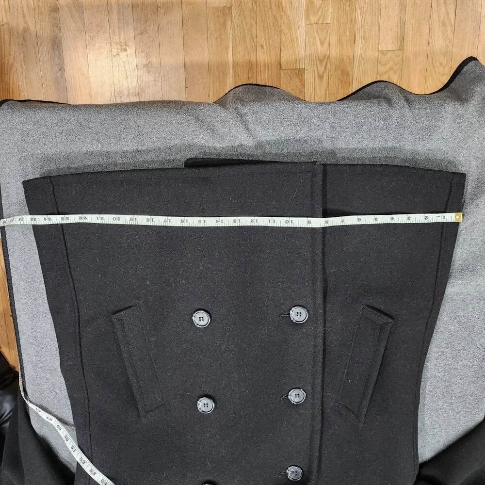 Schott Bros Perfecto 764 Wool Peacoat Black Men’s XL Made in USA - Picture 12 of 16